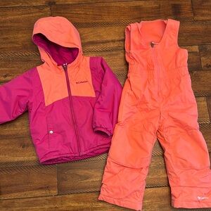 Columbia Snow jacket and bibs - matching set